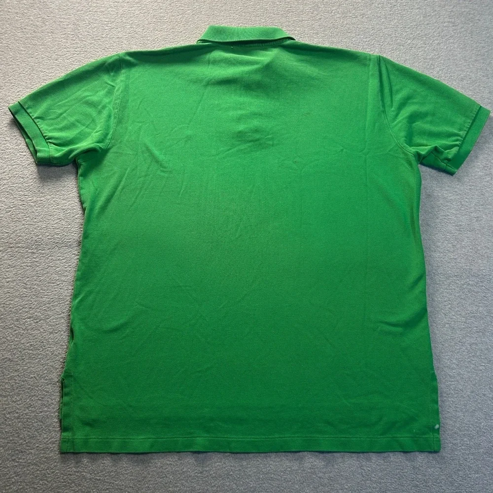 Polo Ralph Lauren Polo Shirt  Mens XL Kelly Green Orange Pony Logo Short Sleeve